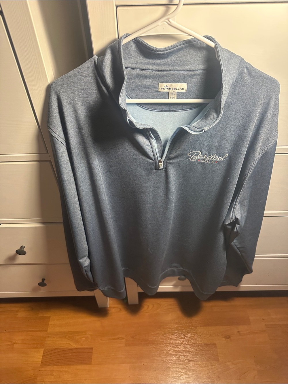 Peter Millar Men’s Barstool Golf Sky Blue Quarter Zip